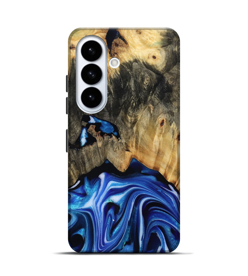 Galaxy S26 Wood Live Edge Phone Case - Alijah (Blue, 816883)