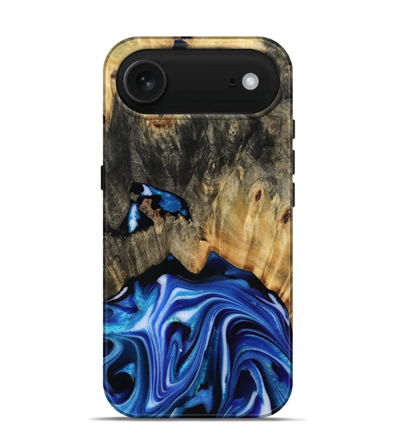 iPhone 17 Air Wood Live Edge Phone Case - Alijah (Blue, 816883)