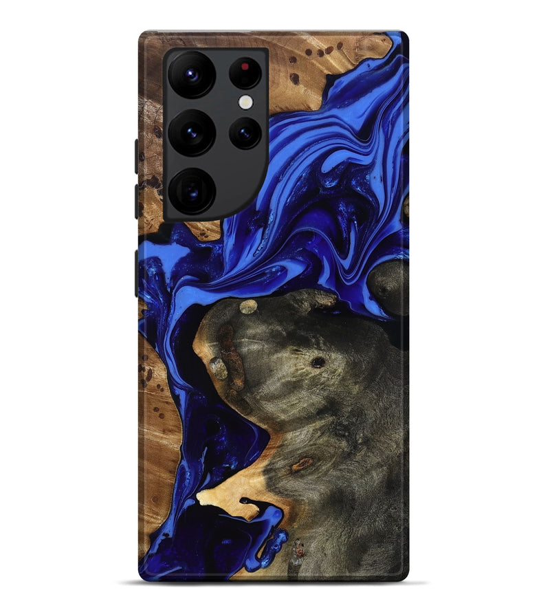 Galaxy S22 Ultra Wood Live Edge Phone Case - Carie (Blue, 816885)