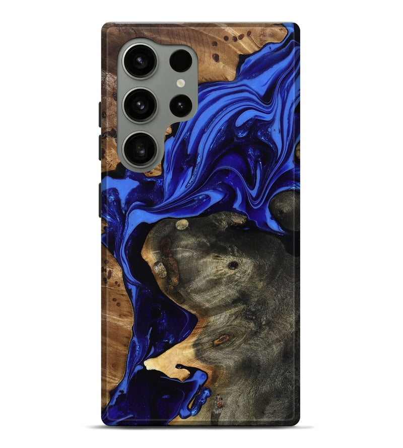 Galaxy S24 Ultra Wood Live Edge Phone Case - Carie (Blue, 816885)