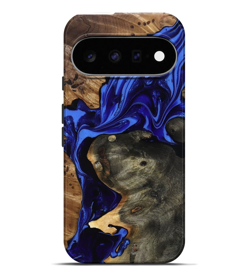 Pixel 11 Pro XL Wood Live Edge Phone Case - Carie (Blue, 816885)