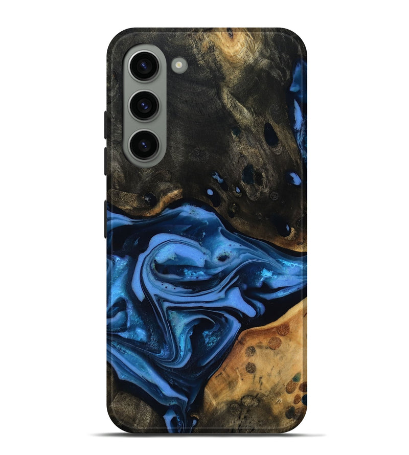 Galaxy S23 Plus Wood Live Edge Phone Case - Reggie (Blue, 816887)