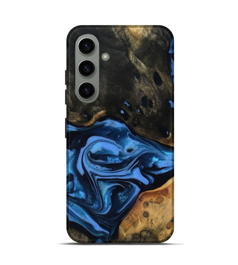 Galaxy S24 Wood Live Edge Phone Case - Reggie (Blue, 816887)