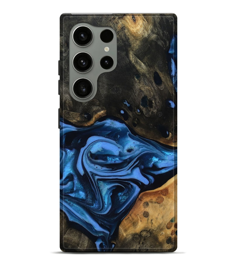 Galaxy S24 Ultra Wood Live Edge Phone Case - Reggie (Blue, 816887)