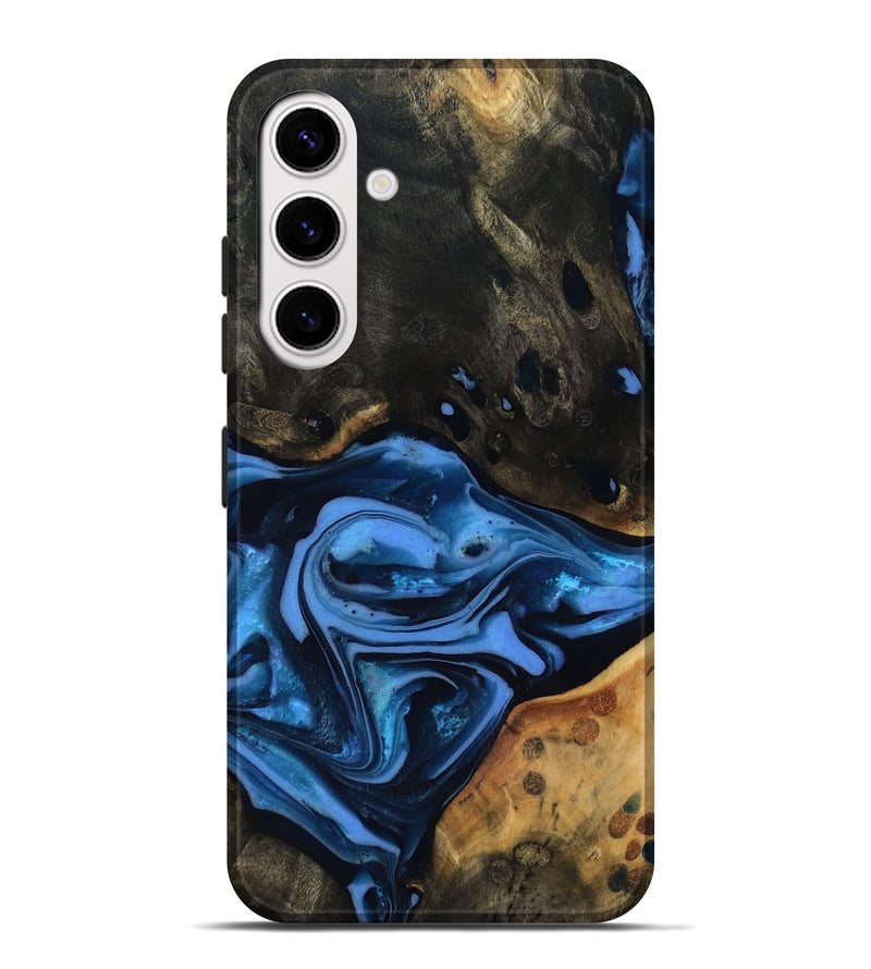 Galaxy S25 Plus Wood Live Edge Phone Case - Reggie (Blue, 816887)