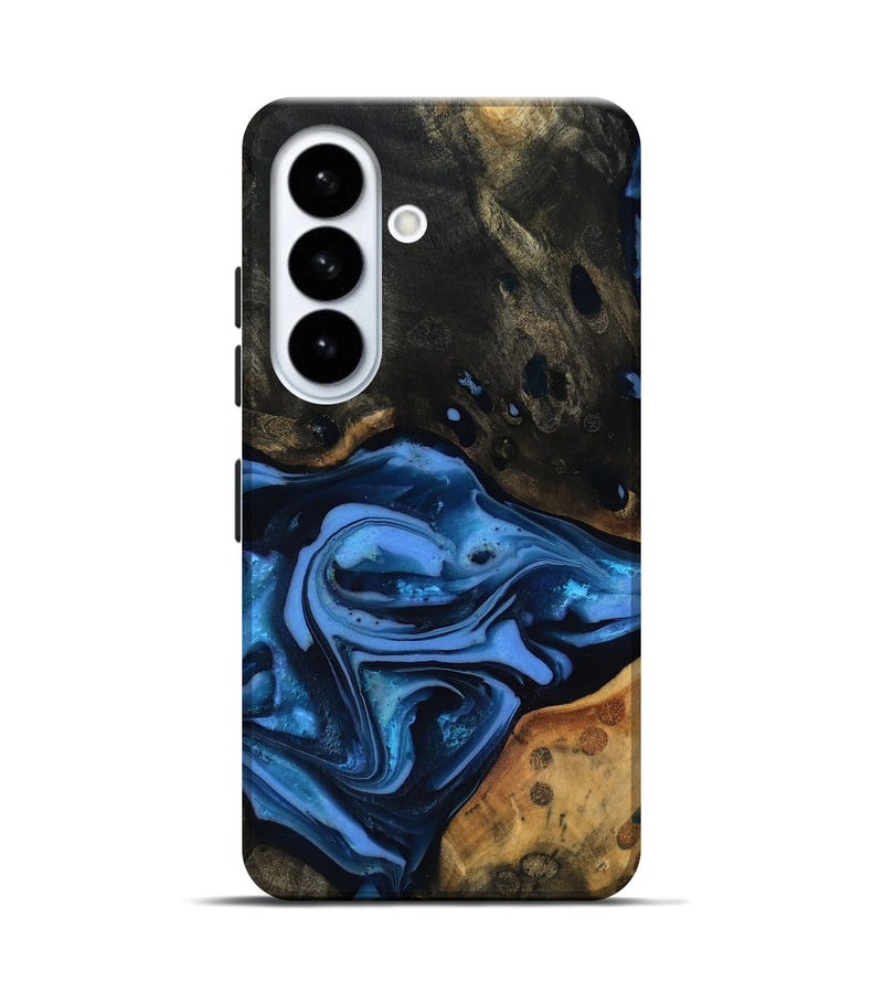 Galaxy S26 Wood Live Edge Phone Case - Reggie (Blue, 816887)