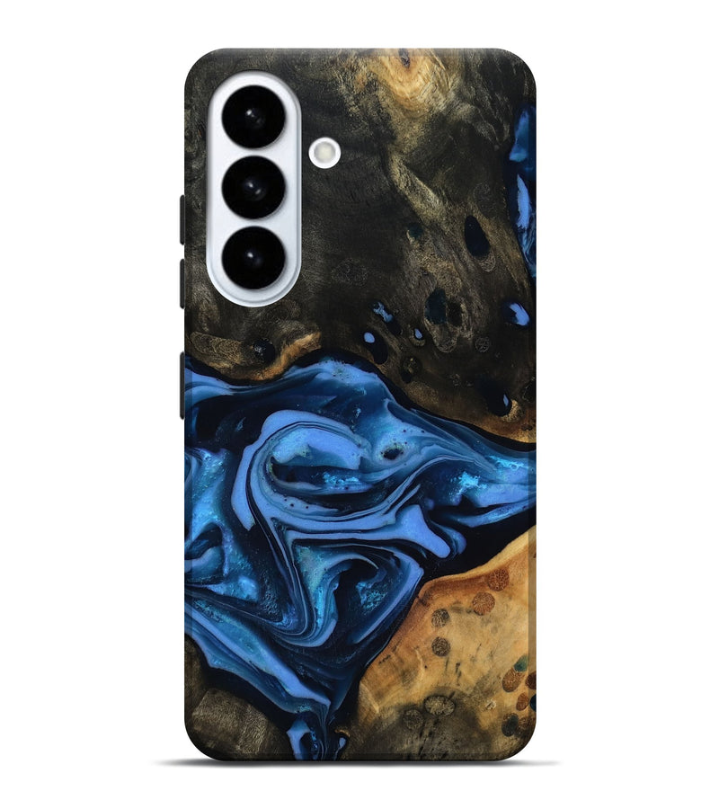 Galaxy S26 Plus Wood Live Edge Phone Case - Reggie (Blue, 816887)