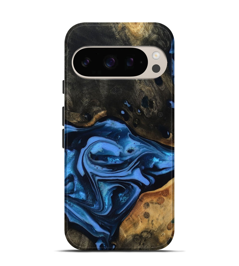 Pixel 10 Wood Live Edge Phone Case - Reggie (Blue, 816887)