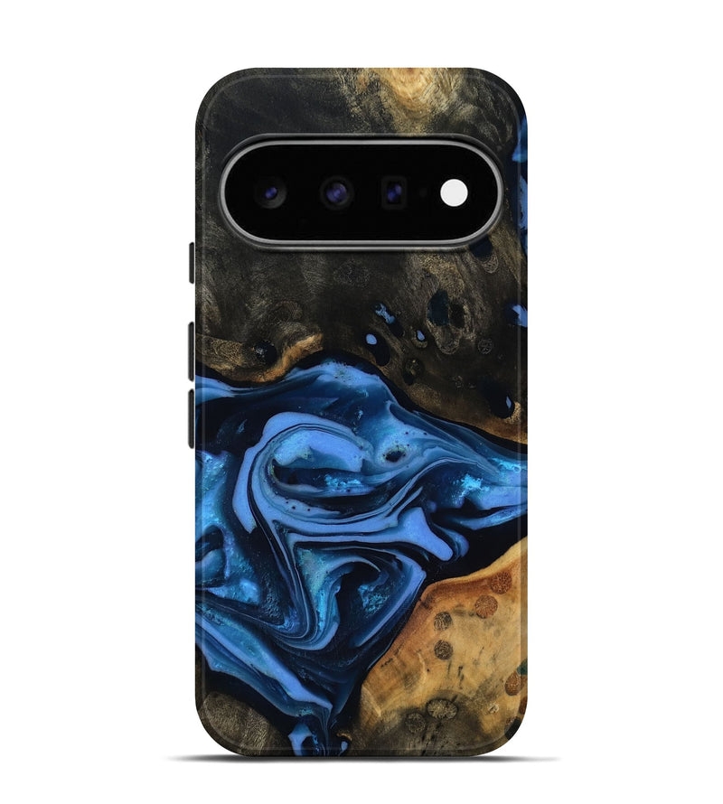 Pixel 11 Pro Wood Live Edge Phone Case - Reggie (Blue, 816887)