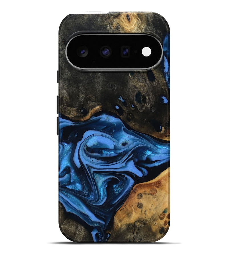 Pixel 11 Pro XL Wood Live Edge Phone Case - Reggie (Blue, 816887)