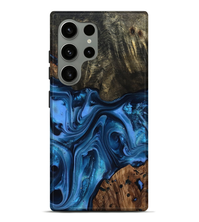 Galaxy S24 Ultra Wood Live Edge Phone Case - Jovani (Blue, 816888)