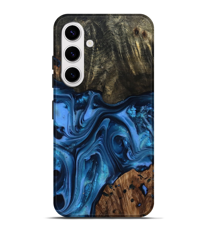 Galaxy S25 Plus Wood Live Edge Phone Case - Jovani (Blue, 816888)