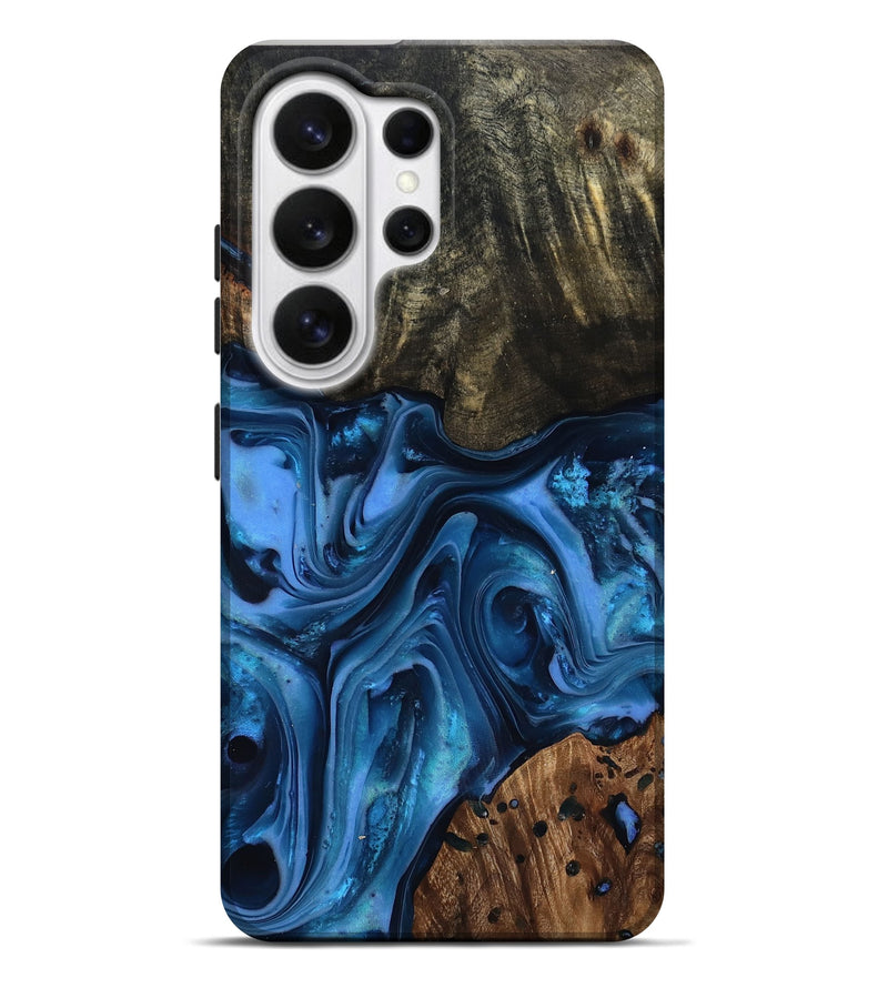 Galaxy S26 Ultra Wood Live Edge Phone Case - Jovani (Blue, 816888)