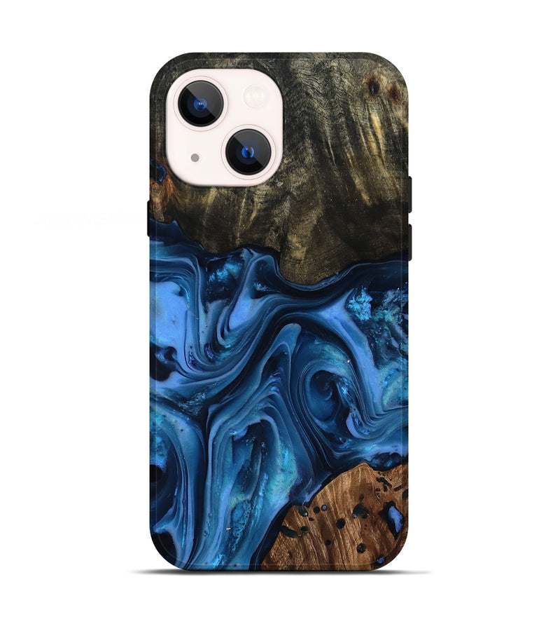iPhone 13 Wood Live Edge Phone Case - Jovani (Blue, 816888)