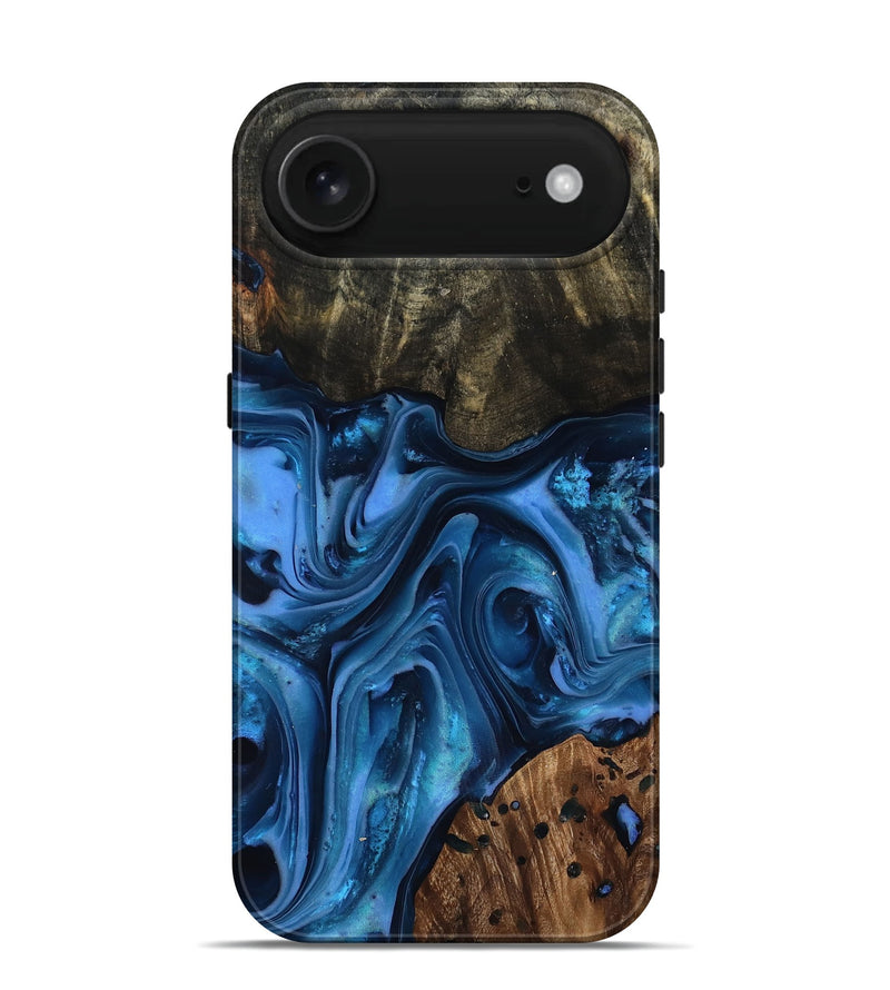 iPhone 17 Air Wood Live Edge Phone Case - Jovani (Blue, 816888)