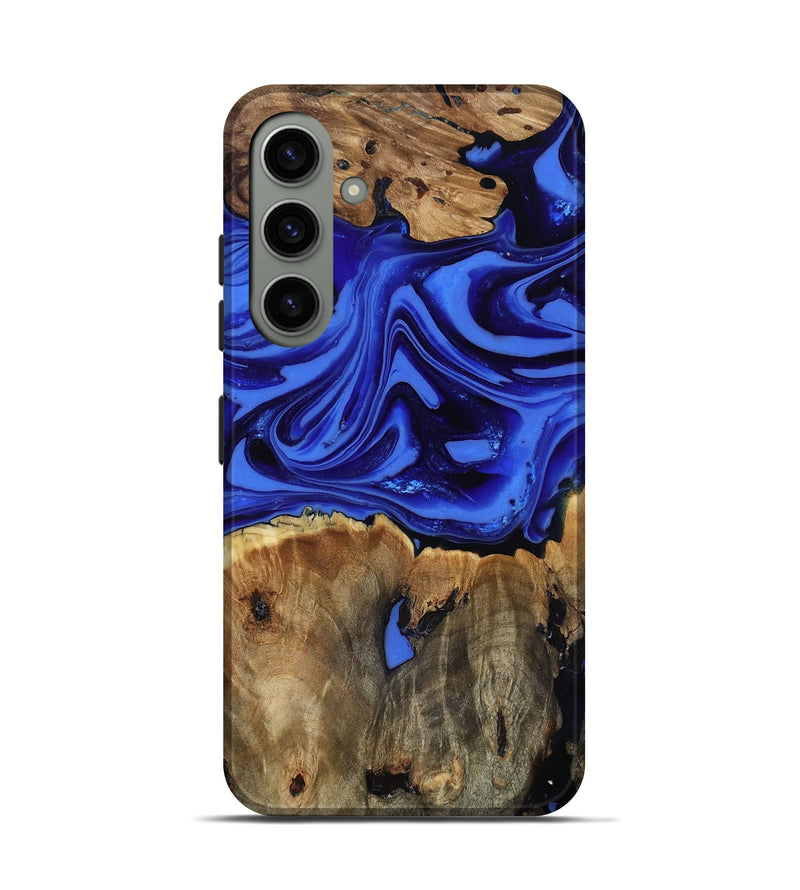 Galaxy S24 Wood Live Edge Phone Case - Teressa (Blue, 816890)