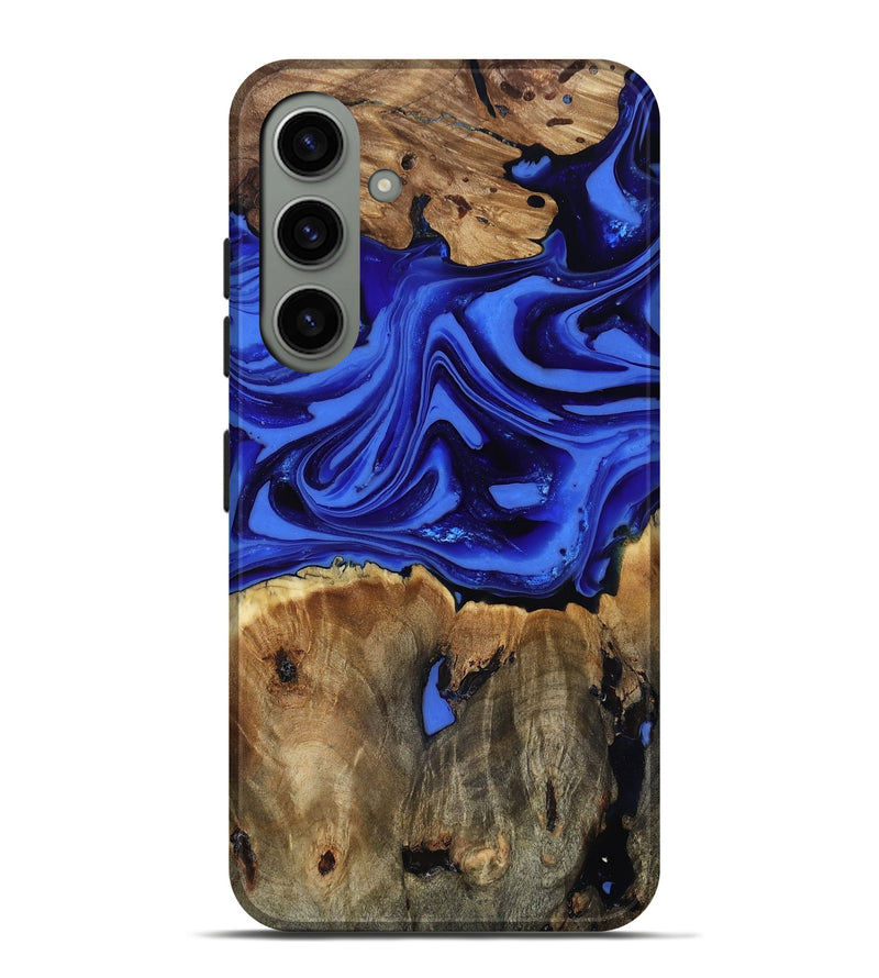 Galaxy S24 Plus Wood Live Edge Phone Case - Teressa (Blue, 816890)