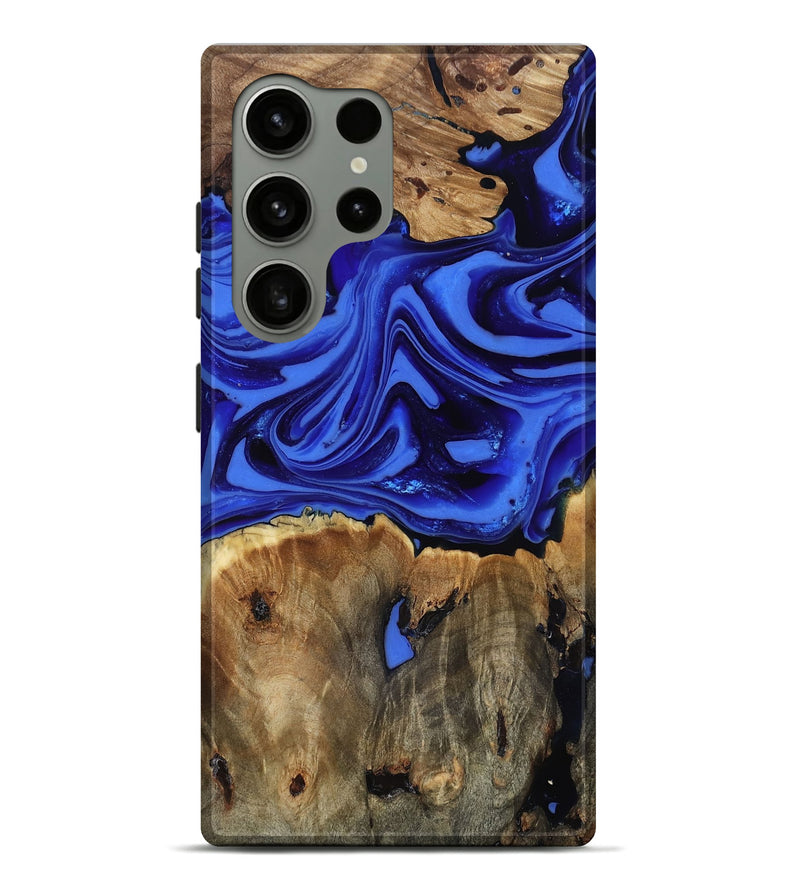 Galaxy S24 Ultra Wood Live Edge Phone Case - Teressa (Blue, 816890)