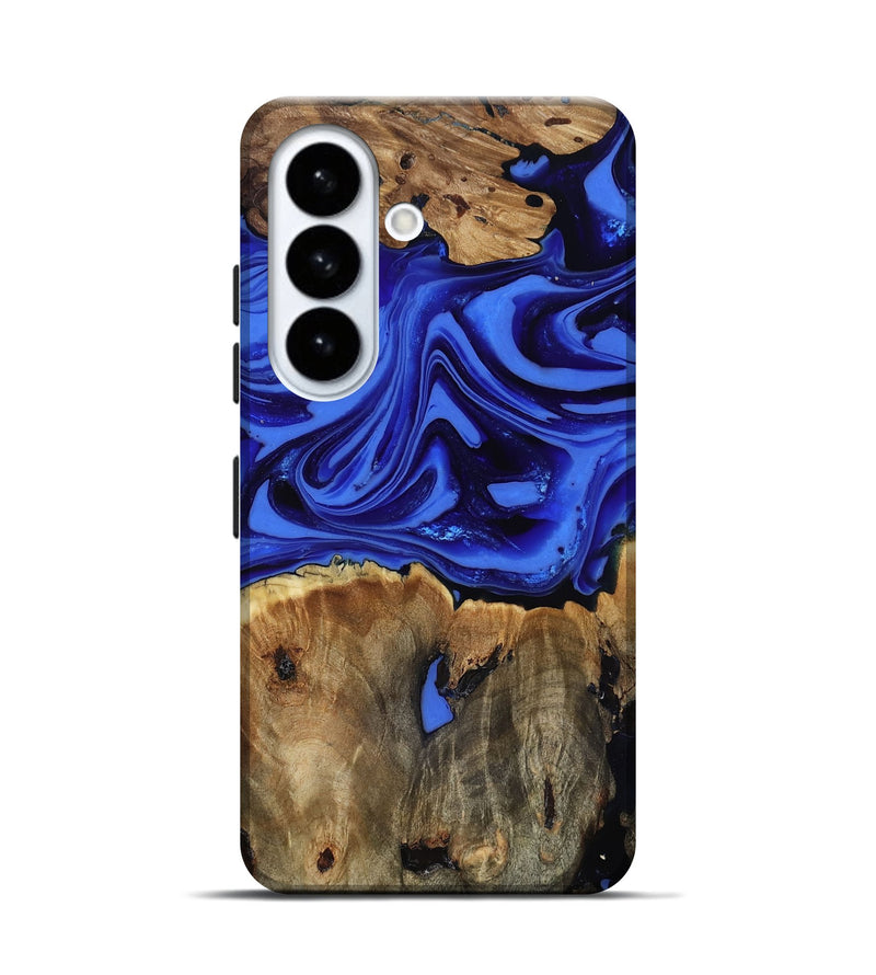 Galaxy S26 Wood Live Edge Phone Case - Teressa (Blue, 816890)