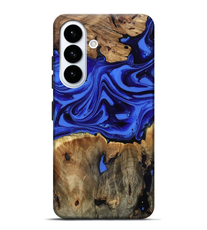 Galaxy S26 Plus Wood Live Edge Phone Case - Teressa (Blue, 816890)