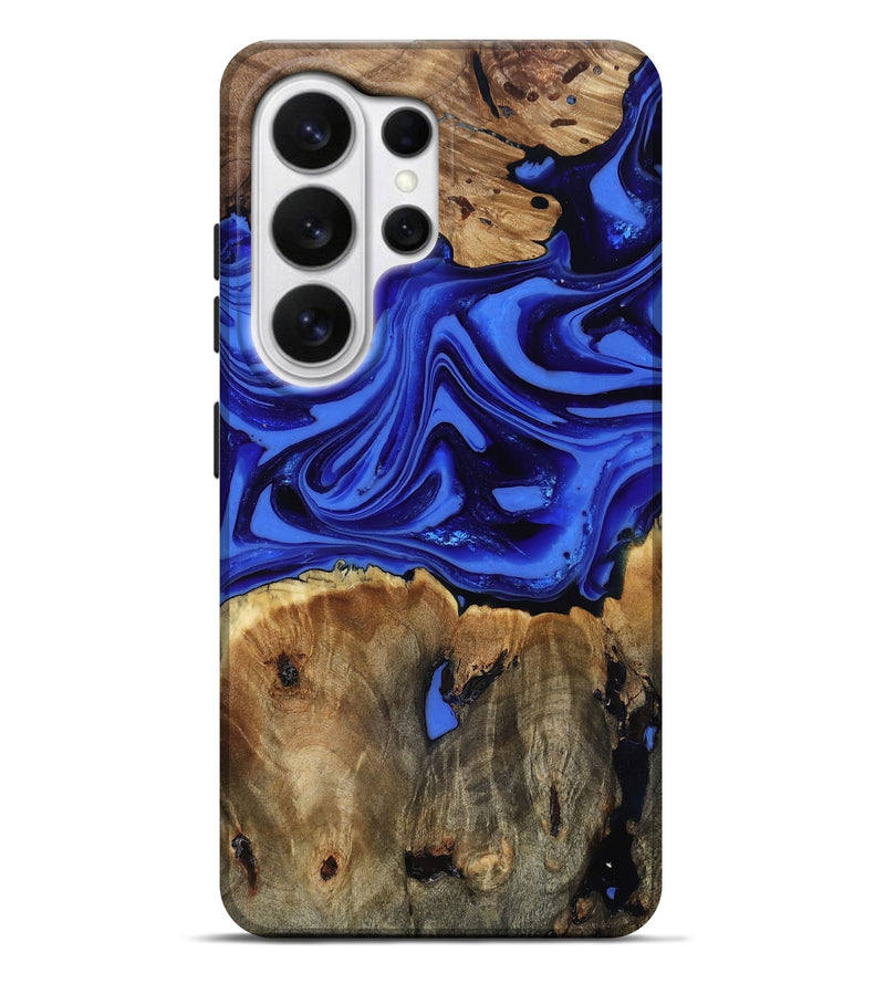 Galaxy S26 Ultra Wood Live Edge Phone Case - Teressa (Blue, 816890)
