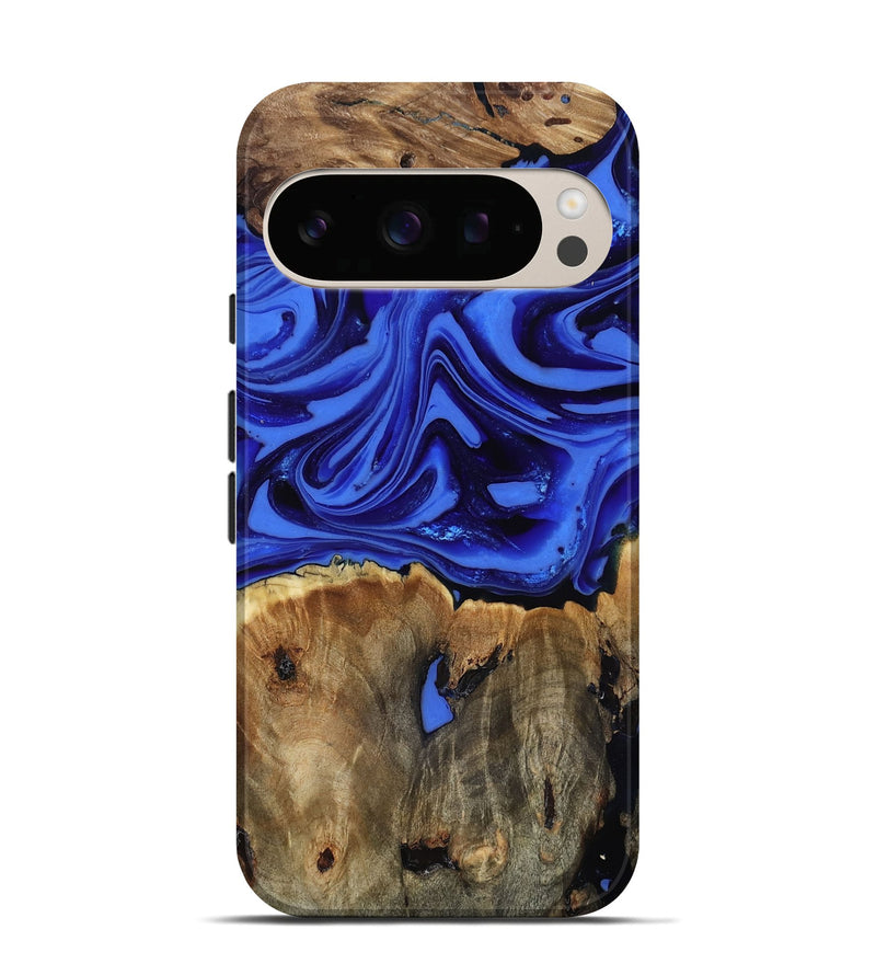 Pixel 10 Wood Live Edge Phone Case - Teressa (Blue, 816890)