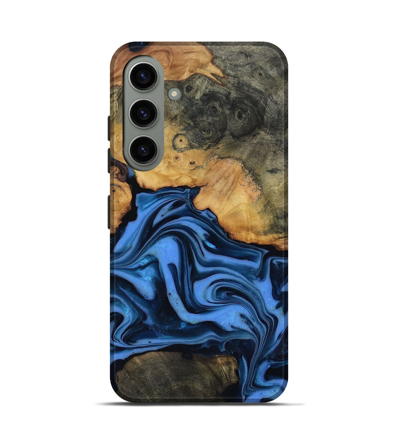 Galaxy S24 Wood Live Edge Phone Case - Alfred (Blue, 816901)