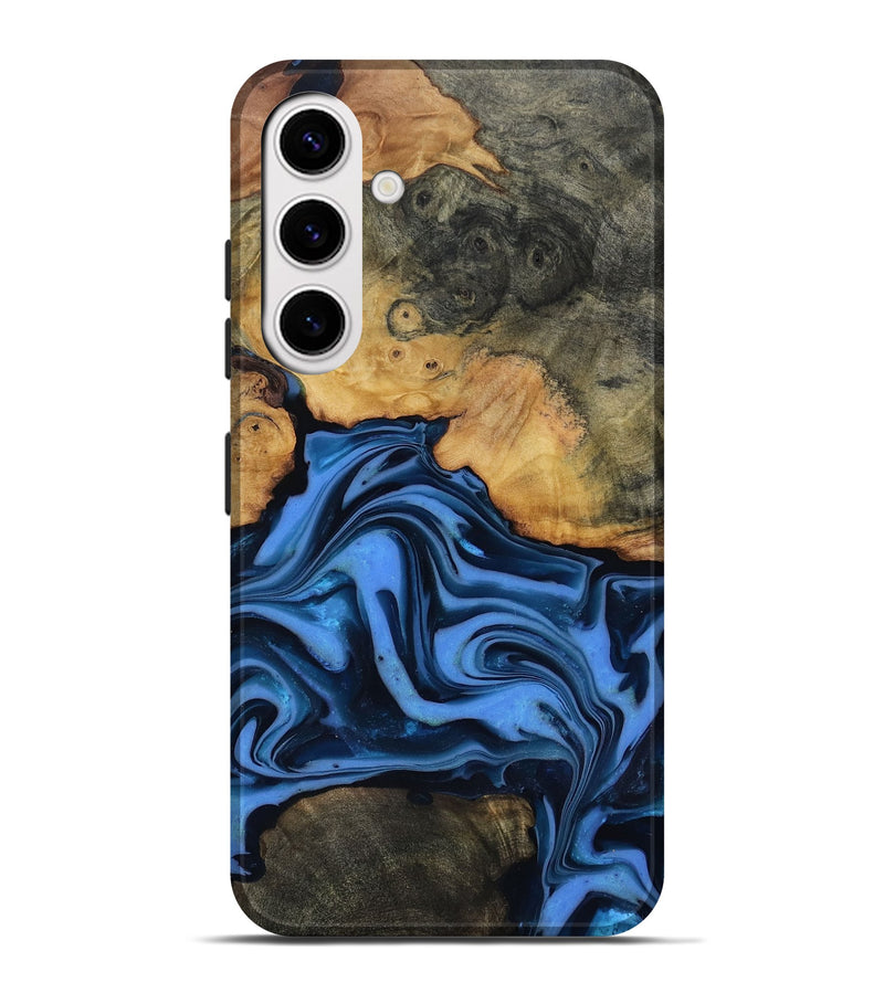Galaxy S25 Plus Wood Live Edge Phone Case - Alfred (Blue, 816901)