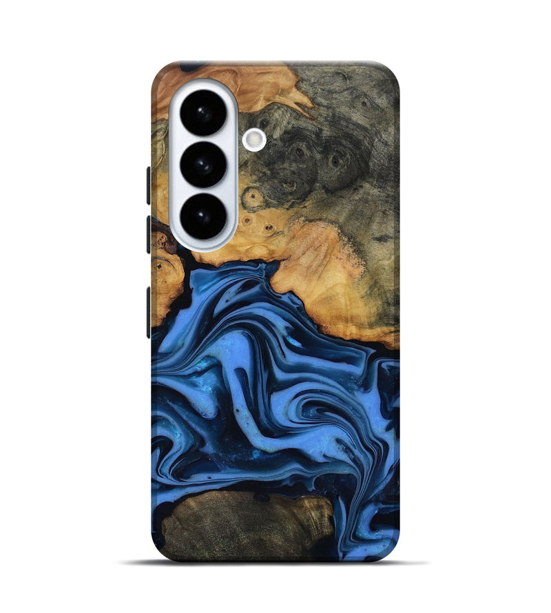 Galaxy S26 Wood Live Edge Phone Case - Alfred (Blue, 816901)