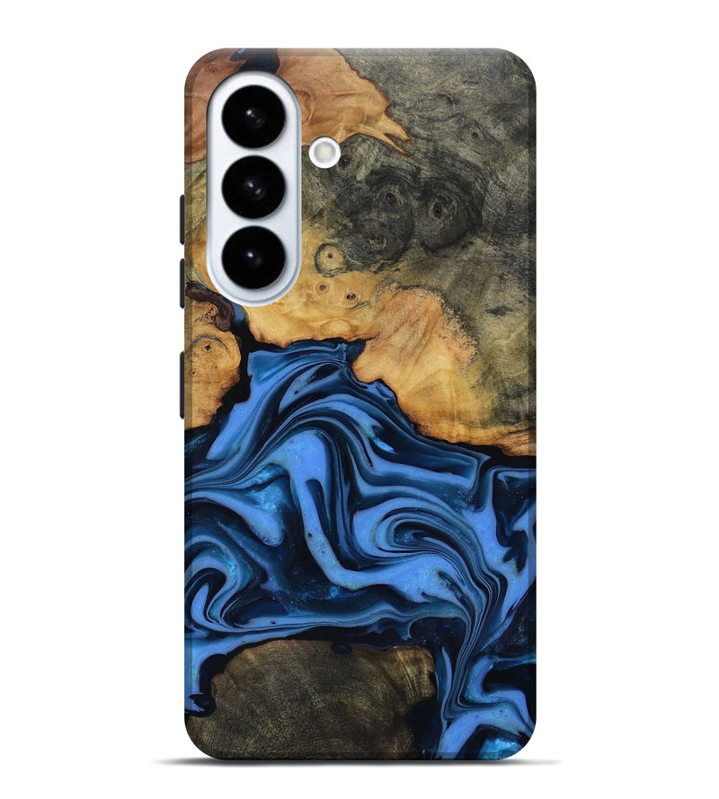 Galaxy S26 Plus Wood Live Edge Phone Case - Alfred (Blue, 816901)
