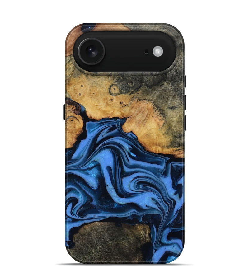 iPhone 17 Air Wood Live Edge Phone Case - Alfred (Blue, 816901)