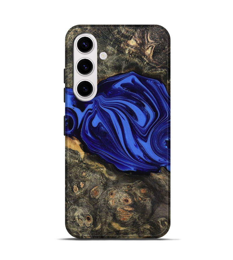 Galaxy S25 Wood Live Edge Phone Case - Kayce (Blue, 816903)