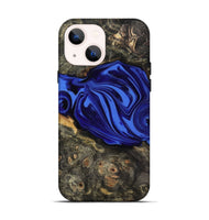 iPhone 14 Wood Live Edge Phone Case - Kayce (Blue, 816903)