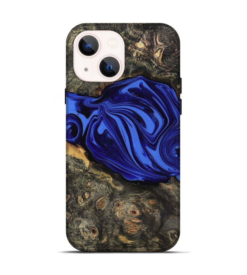 iPhone 14 Wood Live Edge Phone Case - Kayce (Blue, 816903)