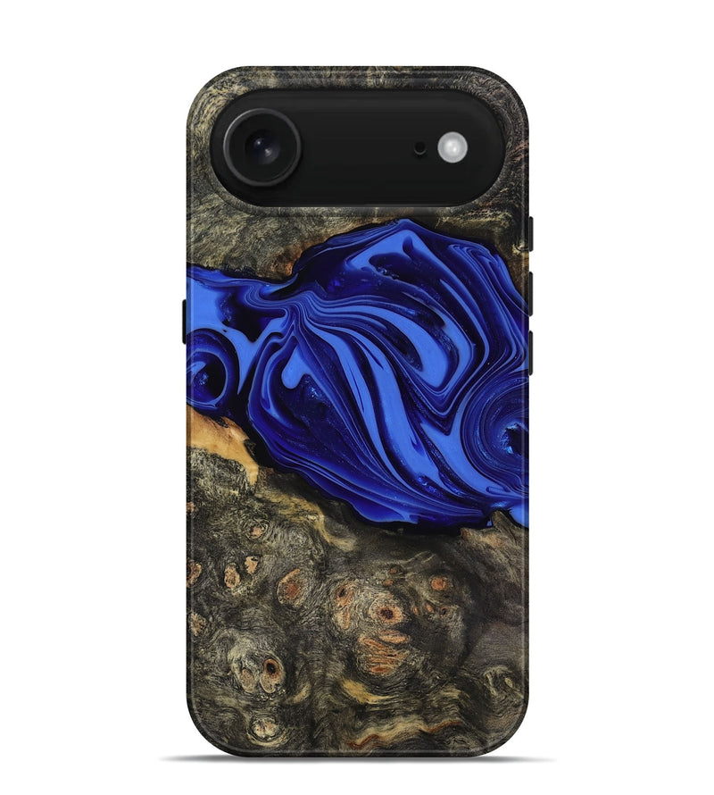 iPhone 17 Air Wood Live Edge Phone Case - Kayce (Blue, 816903)