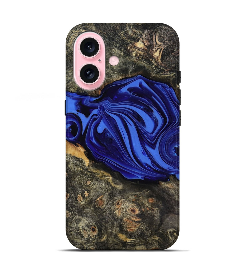 iPhone 17 Wood Live Edge Phone Case - Kayce (Blue, 816903)