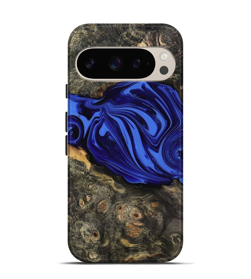 Pixel 9 Pro Wood Live Edge Phone Case - Kayce (Blue, 816903)