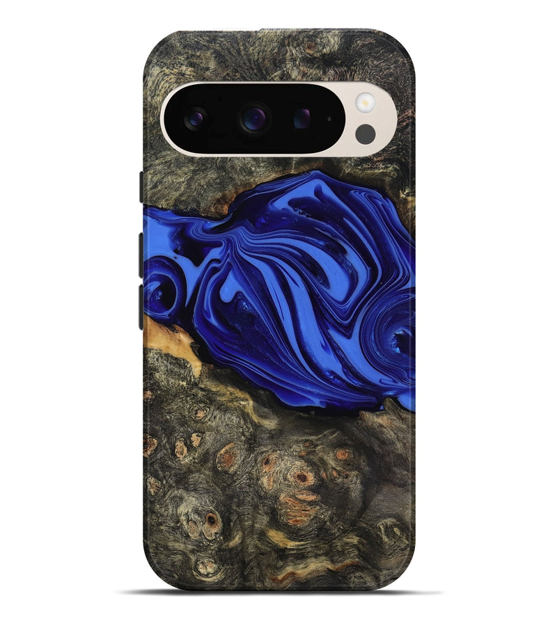 Pixel 9 Pro XL Wood Live Edge Phone Case - Kayce (Blue, 816903)