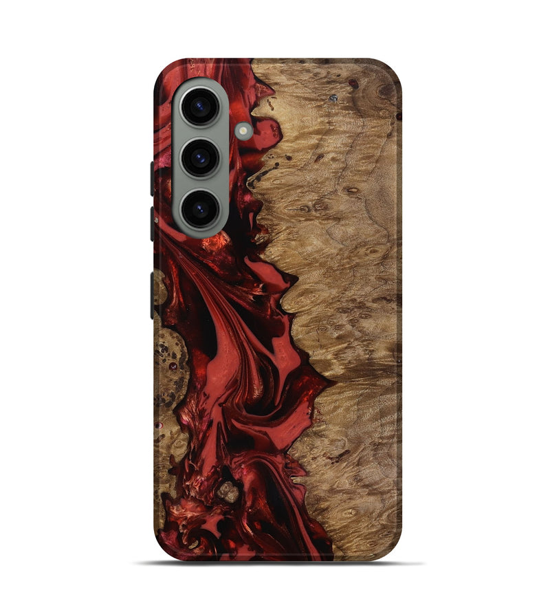 Galaxy S24 Wood Live Edge Phone Case - Mason (Red, 816917)