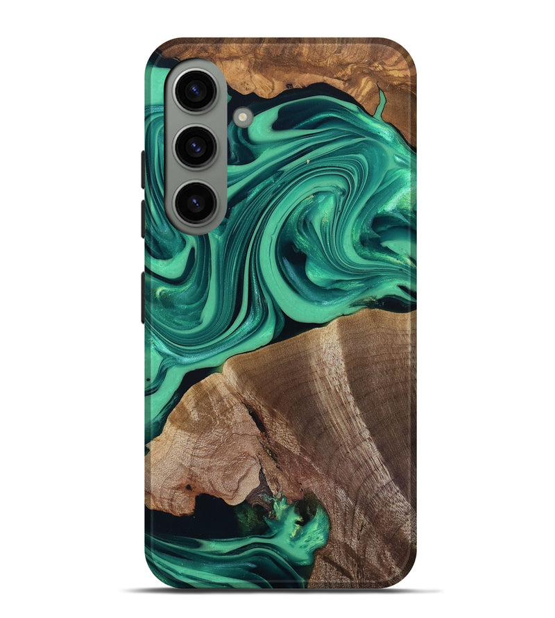 Galaxy S24 Plus Wood Live Edge Phone Case - Annetta (Green, 816918)
