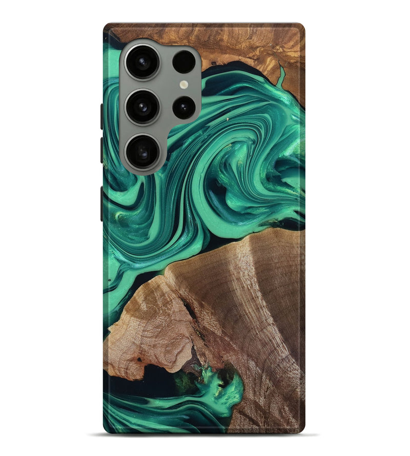 Galaxy S24 Ultra Wood Live Edge Phone Case - Annetta (Green, 816918)