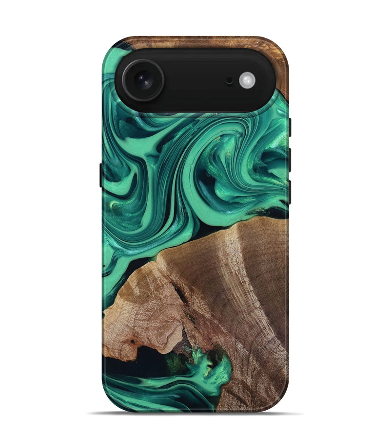 iPhone 17 Air Wood Live Edge Phone Case - Annetta (Green, 816918)