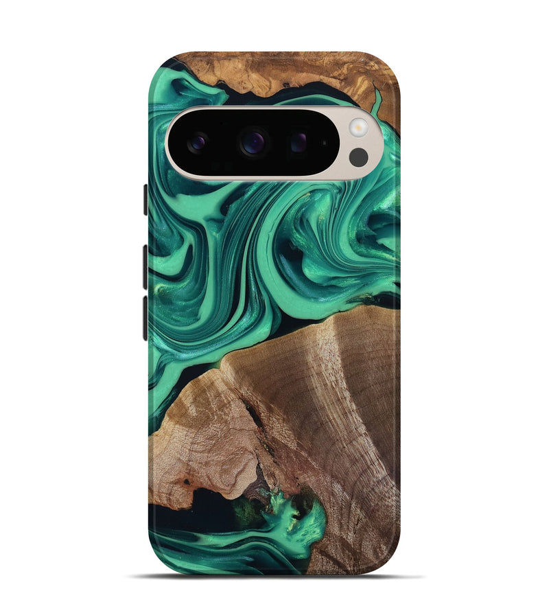 Pixel 10 Pro Wood Live Edge Phone Case - Annetta (Green, 816918)