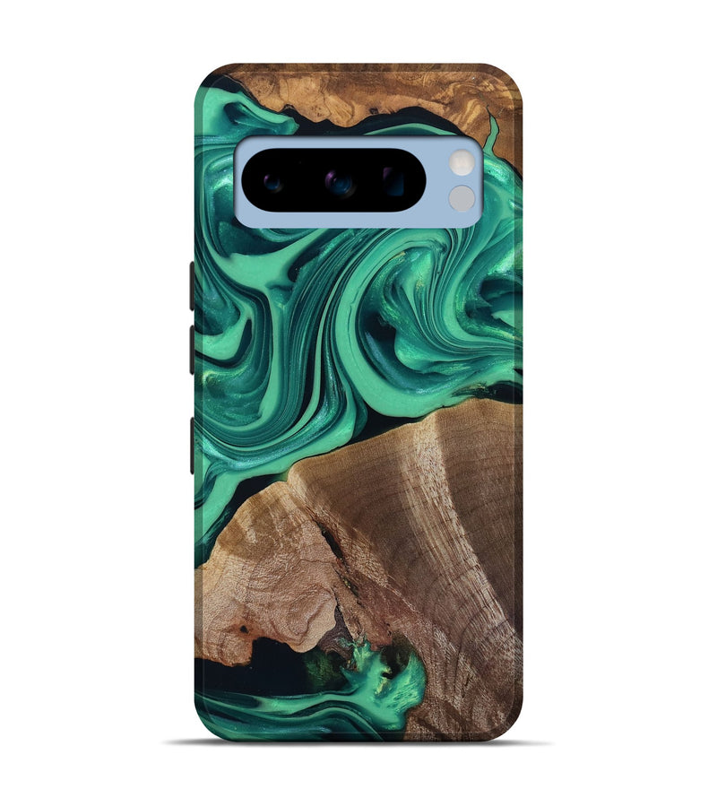Pixel 8 Pro Wood Live Edge Phone Case - Annetta (Green, 816918)