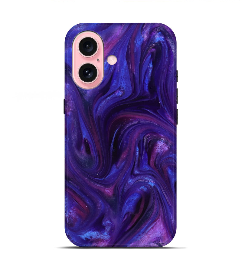 iPhone 16 ResinArt Live Edge Phone Case - Abril (Purple, 816924)