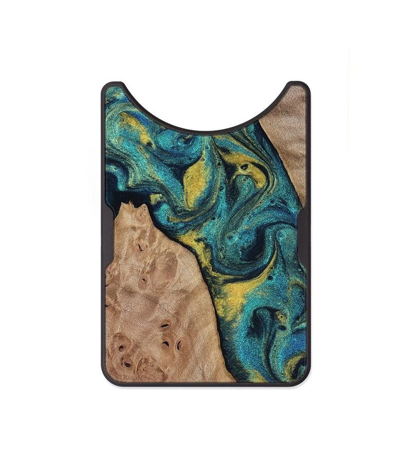 Alloy Wood Wallet - Sidney (Teal & Gold, 816931)