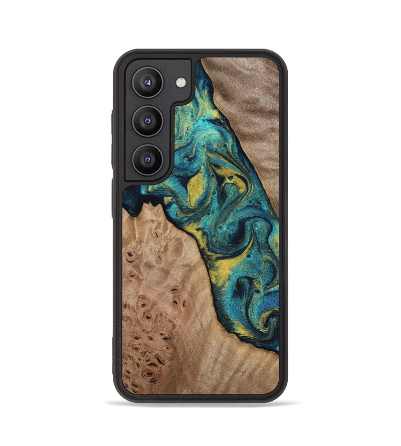 Galaxy S23 Wood Phone Case - Sidney (Teal & Gold, 816931)