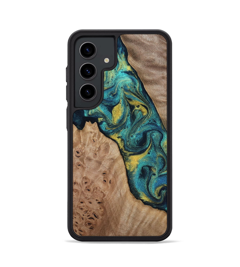 Galaxy S24 Wood Phone Case - Sidney (Teal & Gold, 816931)