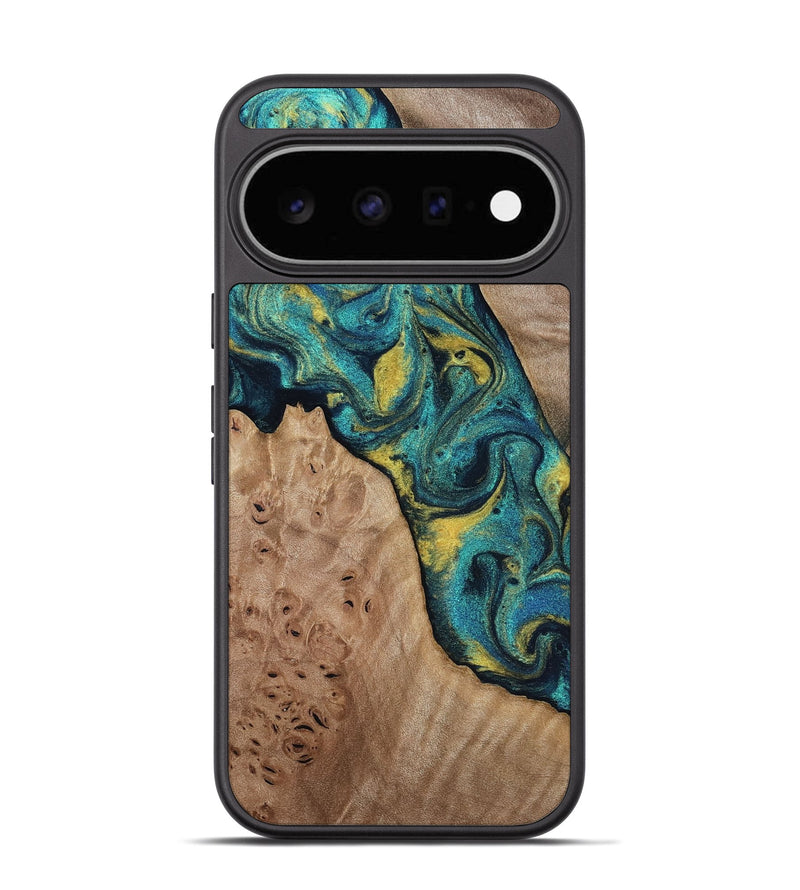 Pixel 11 Wood Phone Case - Sidney (Teal & Gold, 816931)