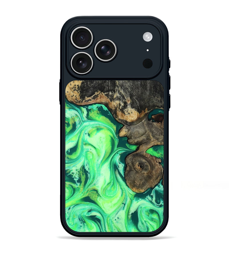 iPhone 17 Pro Max Wood Phone Case - Aline (Green, 816934)